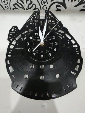 Star Wars Vinyl Record Wall Clock Decor Tested and Works